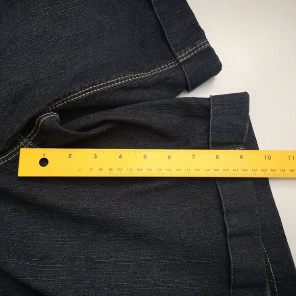 DC Jeans Curvy Ladies Size 14 Dark Wash Straight Legs Jean Shorts - Picture 11 of 11
